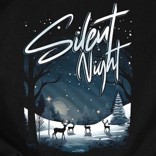  Silent night férfi póló (B_fekete)