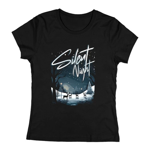 Silent night női póló (Fekete)