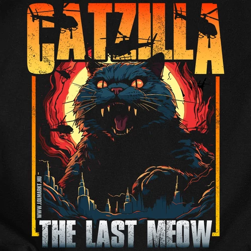 Catzilla női póló (B_fekete)