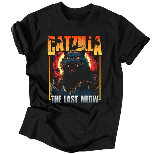 Catzilla férfi póló (Fekete)