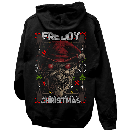 Freddy christmas kapucnis pulóver (Fekete)