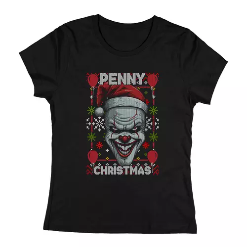 Penny christmas női póló (Fekete)