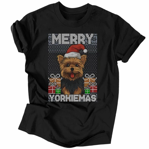 Merry yorkiemas férfi póló (Fekete)