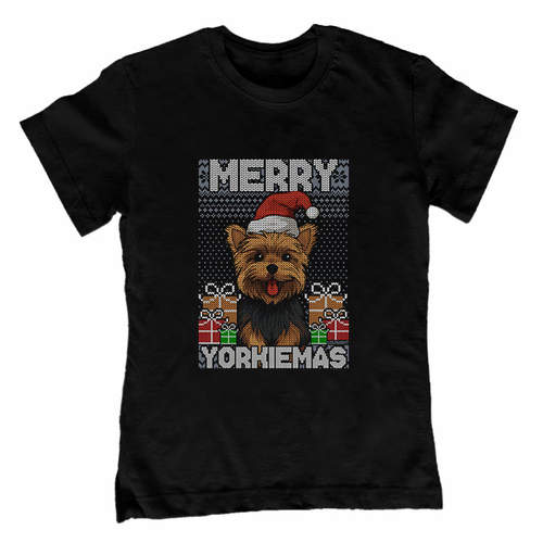 Merry yorkiemas gyerek póló (Fekete)