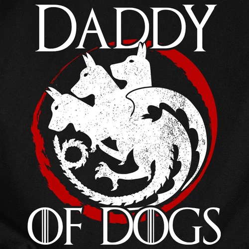 Daddy of dogs férfi póló (B_fekete)