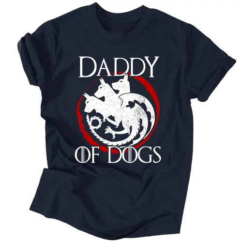 Daddy of dogs férfi póló (Sötétkék)