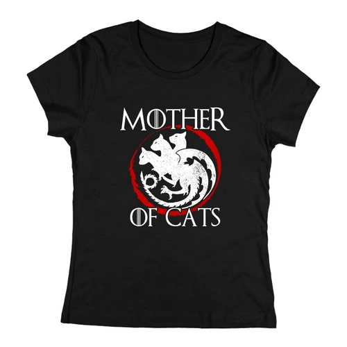 Mother of catsnői póló (Fekete)