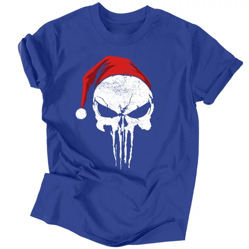  Christmas punisher férfi póló (Királykék)