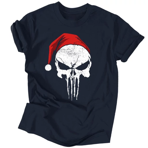  Christmas punisher férfi póló (Sötétkék)