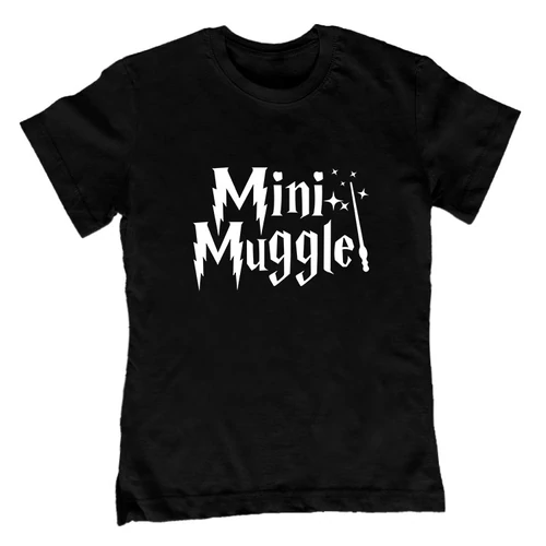 Mini muggle gyerek póló (Fekete)