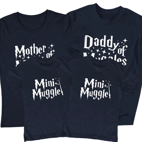 Muggle családi póló szett (Sötétkék)