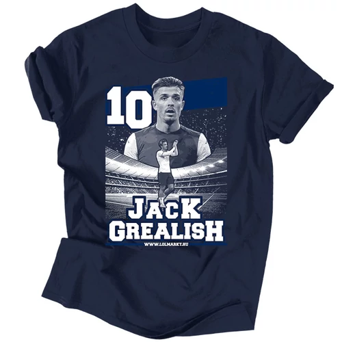 Jack Grealish szurkolói férfi póló (Sötétkék)