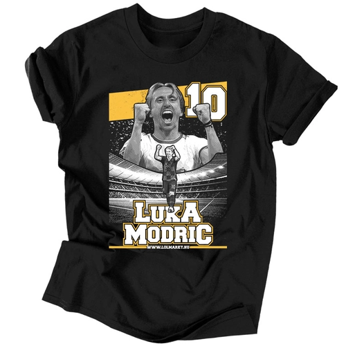 Luka Modric szurkolói férfi póló (Fekete)