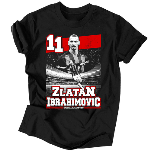 Zlatan Ibrahimovic szurkolói férfi póló (Fekete)