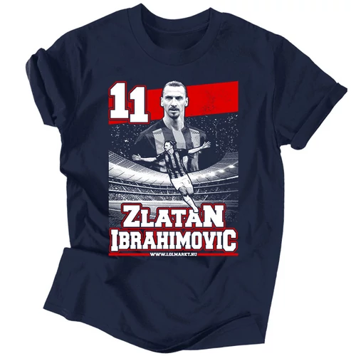 Zlatan Ibrahimovic szurkolói férfi póló (Sötétkék)