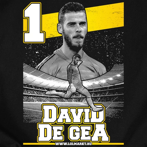 David de Gea szurkolói férfi póló (B_Fekete)