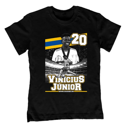 Vinícius Júnior gyerek póló (Fekete)