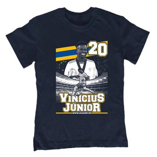 Vinícius Júnior szurkolói gyerek póló (Sötétkék)