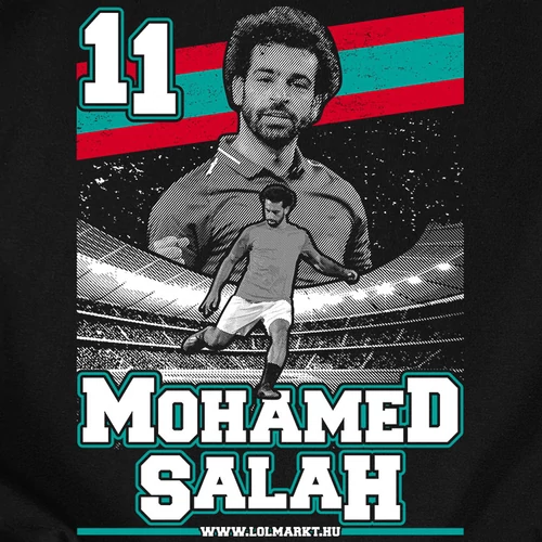 Mohamed Salah szurkolói férfi póló (B_Fekete)