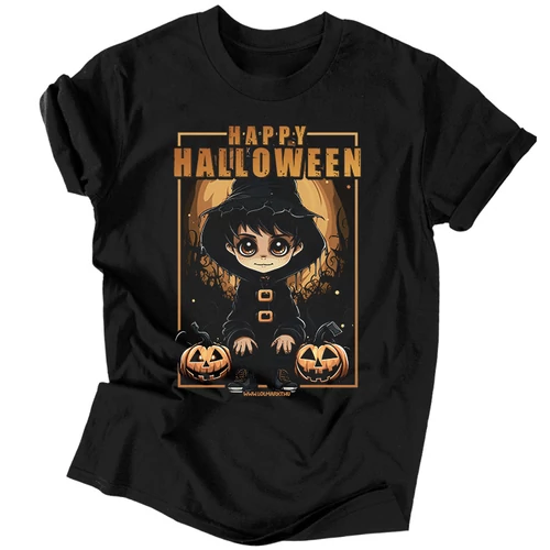 Happy halloween férfi póló (Fekete)