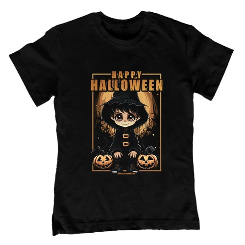 Happy halloween gyerek póló (Fekete)