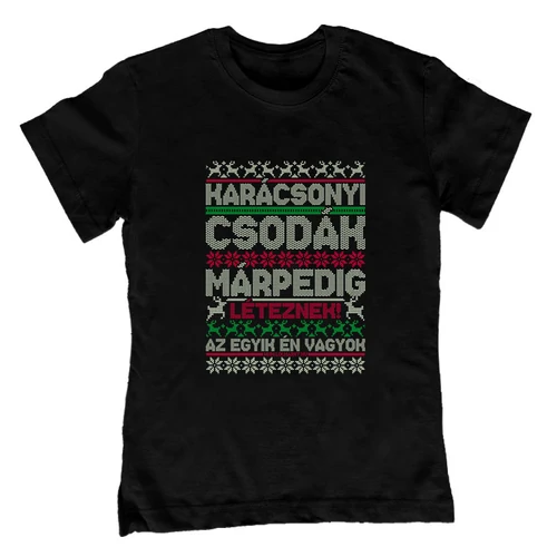 Karácsonyi csoda gyerek póló (Fekete)