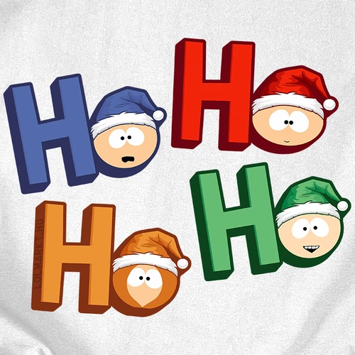 Ho ho ho (south park) kapucnis pulóver (B_fehér)