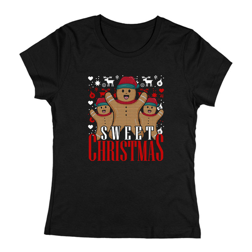 Sweet christmas női póló (Fekete)