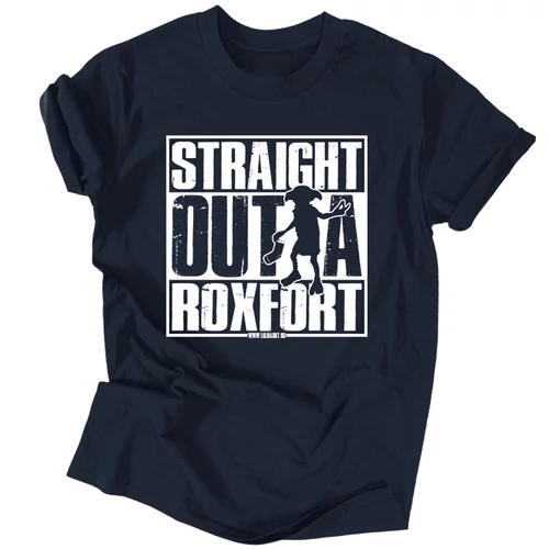 Straight Outta Roxfort férfi póló (Sötétkék)