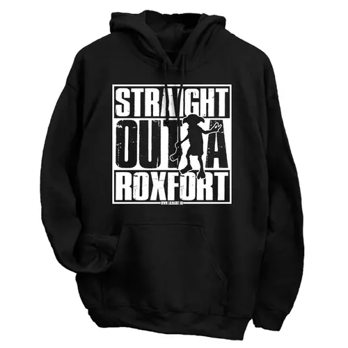 Straight Outta Roxfort kapucnis pulóver (Fekete)