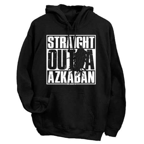 Straight Outta Azkaban kapucnis pulóver (Fekete)