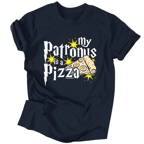 My patronus is a pizza férfi póló (Sötétkék)