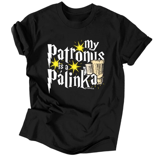 My patronus is a pálinka  férfi póló (Fekete)