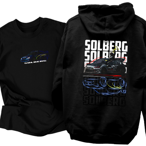 Solberg kapucnis pulcsi és póló szett (Fekete-Fekete)