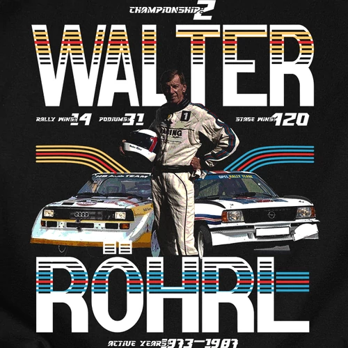 Walter Röhrl póló (B_Fekete)