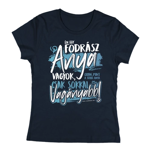 Én egy fodrász anya vagyok női póló (Fekete)