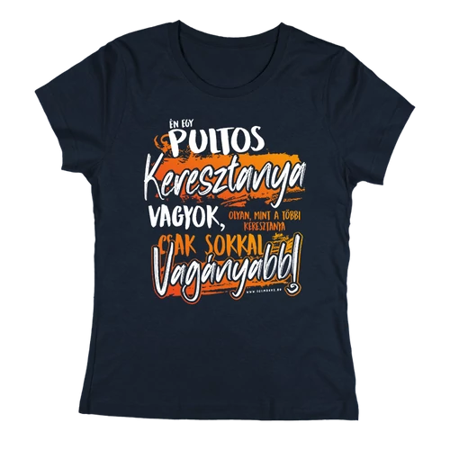 Én egy pultos keresztanya vagyok női póló (Sötétkék)