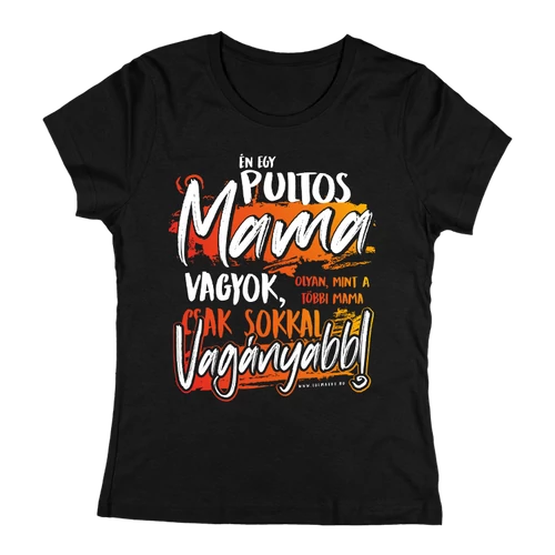 Én egy pultos mama vagyok női póló (Fekete)