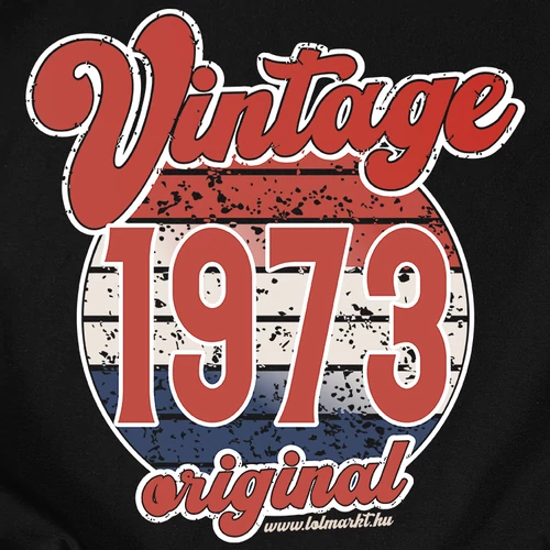 Vintage original születésnapos férfi póló (B_Fekete)