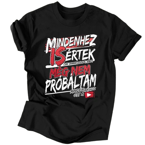 Mindenhez is értek férfi póló (Fekete)