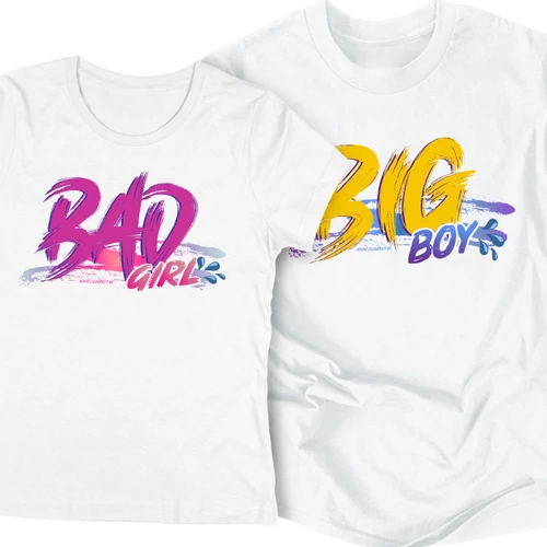 BigBoy-BadGirl páros póló szett (Fehér)