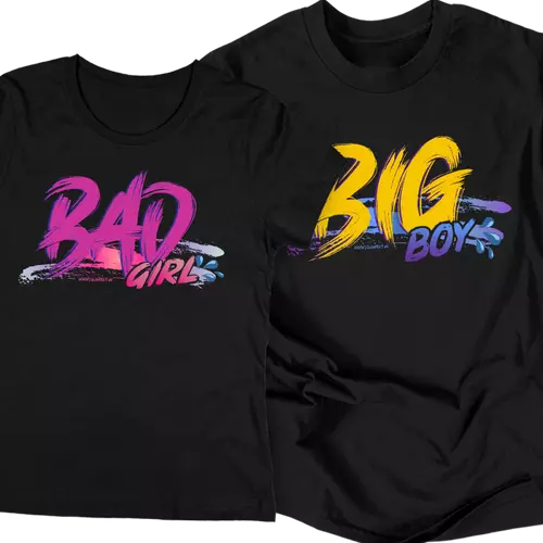 BigBoy-BadGirl páros póló szett (Fekete)