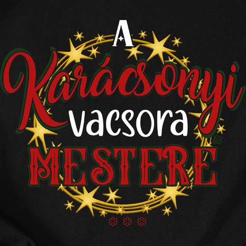 A karácsonyi vacsora mestere kötény (Fekete)