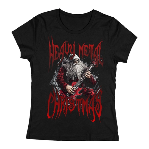 Heavy Metal Christmas női póló (Fekete)