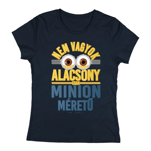 Nem vagyok alacsony női póló (Sötétkék)