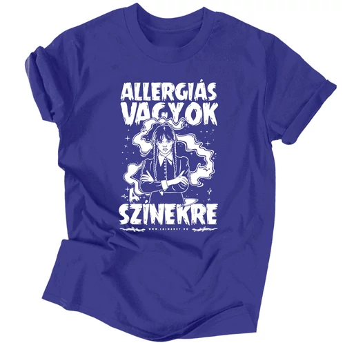 Allergiás vagyok a színekre férfi póló (Királykék)