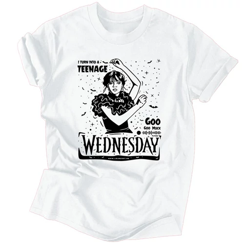 Wednesday férfi póló (Fehér)