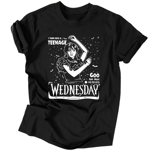 Wednesday férfi póló (Fekete)