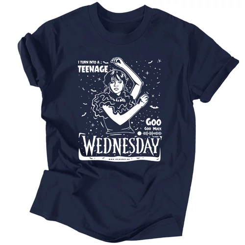 Wednesday férfi póló (Sötétkék)