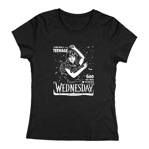 Wednesday női póló (Fekete)